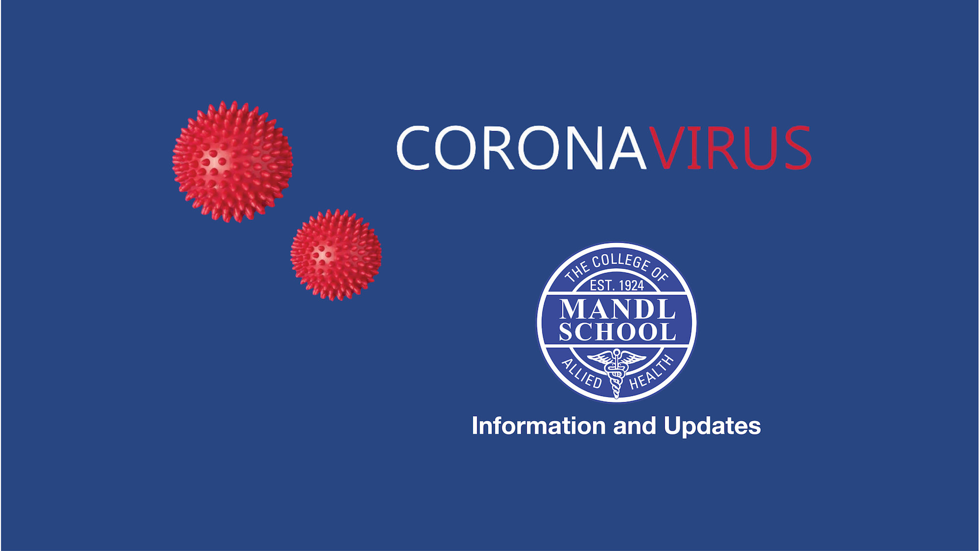 Mandl School Coronavirus page header
