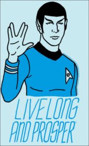 Spock saying Live Long and Prosper