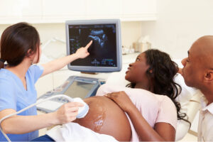 Ultrasound of pregnant woman